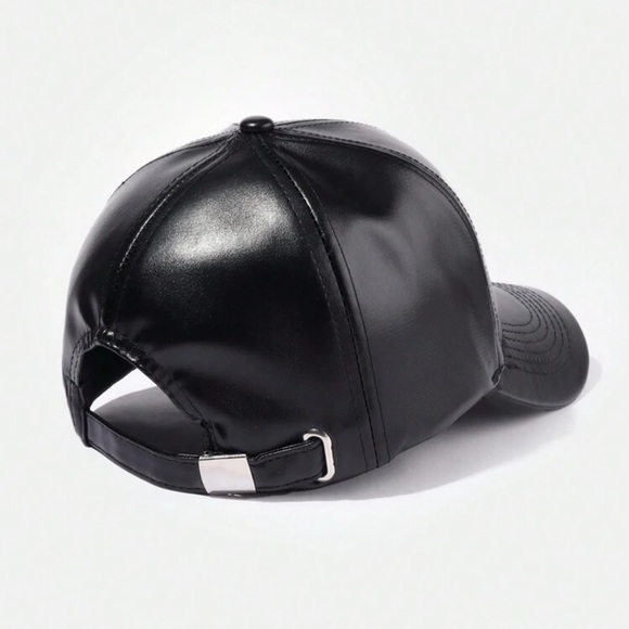 •IDC• Faux Leather Adjustable Baseball Cap - Picture 4 of 4